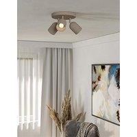 Eglo Tilston Steel Minimalist Triple Ceiling Spotlight, Sandy