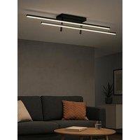 Eglo Trepiliano Aluminium & Steel Black Modern Led Linear Ceiling Light