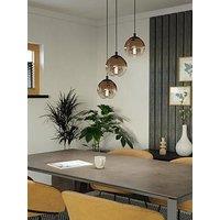 Eglo Ariscani 1 Copper Ombre Effect Glass 3 Light Pendant