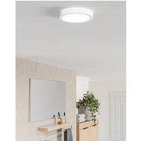 Eglo Fueva 6 Ip44 Led Cct Plastic Ceiling Light, (D) 16.6Cm White