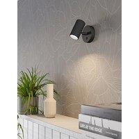 Eglo Portillo Aluminium & Steel Modern Wall Spotlight, Black