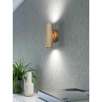 Eglo Portillo Aluminium & Steel Modern Uplight & Wall Down Light, Matte Brass