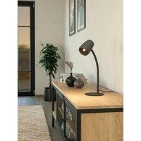 Eglo Carlo Modern Steel Flexible Desk Lamp, Black