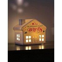 The Personalised Memento Company Personalised Believe In Christmas Led House