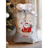The Personalised Memento Company Personalised Santa Sleigh Christmas Sack