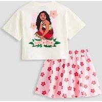 The Very Collection Moana Back Print Stripe Skirt Set - Pink