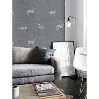 Arthouse Heritage Stag Grey/Silver Wallpaper