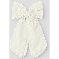Lil Atelier Mini Girls Oversized Bow Hair Clip - Cream
