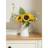 The Very Collection Sunflower In Metal Jug
