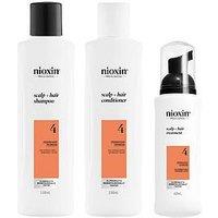 Nioxin Scalp + Hair Thickening System 4 For Coloured, Dry And Damaged Hair With Progressed Thinning, Trial Kit