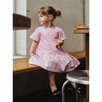 Name It Mini Girls Woven Lemon Print Dress - Light Pink
