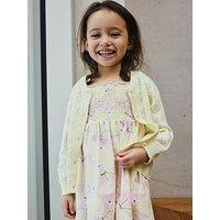 Name It Mini Girls Lemon Print Strappy Jersey Dress