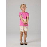 Name It Mini Girls 2 Piece Lemon Print Jersey Short Set - Light Pink