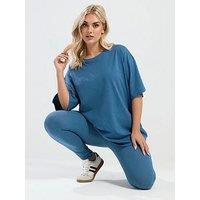 Yours Curve Relaxed T-Shirt - Blue