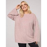 Yours Curve Eyelash Jumper - Pink