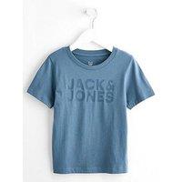 Jack & Jones Mini Younger Boys Corp Logo Short Sleeve T-Shirt - Blue