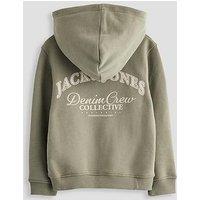 Jack & Jones Mini Younger Boys Back Print Relaxed Hoodie - Khaki