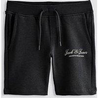 Jack & Jones Mini Younger Boys Gordon Archive Sweat Shorts - Black
