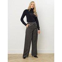 Long Tall Sally Pintuck Trouser 34" - Grey