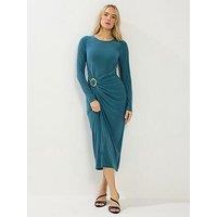 Long Tall Sally Tall Long Sleeve Buckle Midaxi Dress
