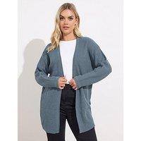 Yours Curve Long Sleeve Cardigan - Blue
