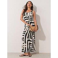 The Very Collection Channel Waist Maxi Dress - Mono