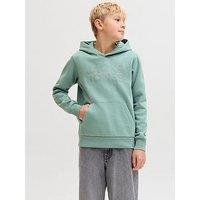 Jack & Jones Junior Boys Corp Logo Hoody - Light Green