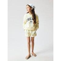 Name It Girls 2 Piece Chicago Sweat And Short Set - Light Yellow