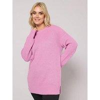 Yours Curve Drop Shoulder Jumper - Pink