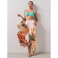 The Very Collection Printed Beach Trousers - Multi