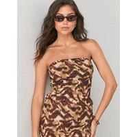 The Very Collection Animal Shirred Bandeau Co Ord