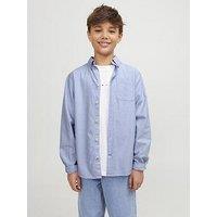 Jack & Jones Junior Boys Long Sleeve Oxford Shirt - Blue