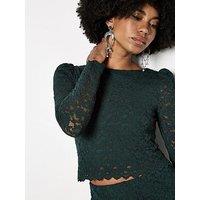 Apricot Leaf Corded Lace Long Sleeve Top