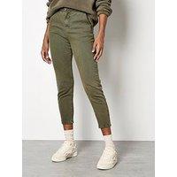 Apricot Freya Paper Bag Waist Crop Jeans