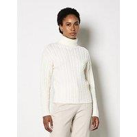 Apricot Turtle Neck Cable Front Jumper