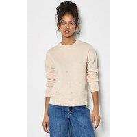 Apricot Pearl Border And Cuff Jumper