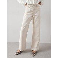 The Very Collection Relaxed Straight Jeans - Beige