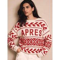 Mint Velvet Graphic Fairisle Jumper - Red