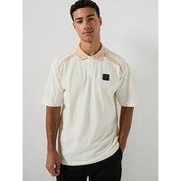 Hugo X Rb Dunios Contrast Collar Relaxed Fit Polo Shirt - White