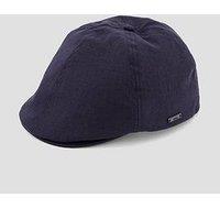 Boss Trystan Linen Flat Cap - Navy