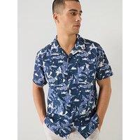 Barbour International Barbour International Chappel Printed Relaxed Shirt - Navy