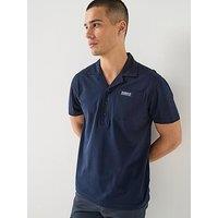 Barbour International Seurat Revere Collar Polo Shirt - Navy