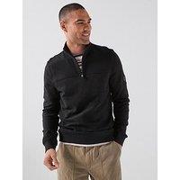 Barbour International Kaspian Half Zip Sweatshirt - Black