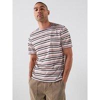 Barbour International Burnwood Stripe Relaxed T-Shirt - Pink