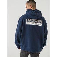 Barbour International Oversized Wendell Hoodie - Navy
