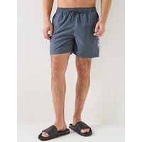 Barbour International Large Logo Swim Shorts - Grey