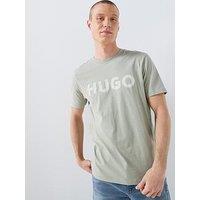 Hugo Dulivio Regular Fit Large Logo T-Shirt - Light Green