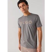 Hugo Dulivio Regular Fit Large Logo T-Shirt - Dark Grey