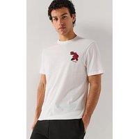 Hugo Dikerd Back Print Relaxed Fit T-Shirt - Natural