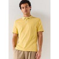 Hugo Dalumo Outline Placket Regular Fit Polo Shirt - Yellow